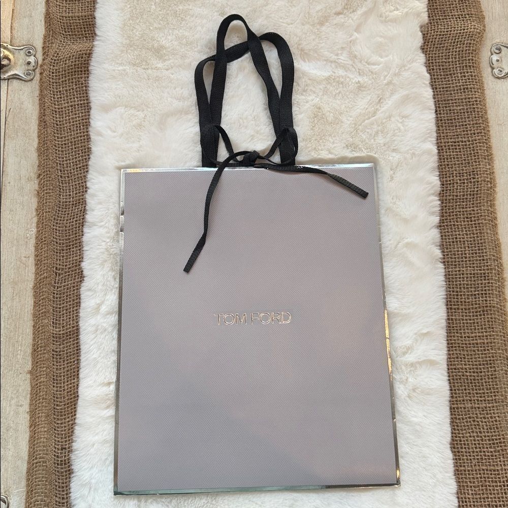 Tom Ford Sleek grey silver Gift Box and gift bag